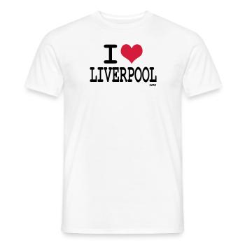 ich liebe liverpool by wam - Männer T-Shirt - Weiß - Vorne - AI Model Male 178 dark (178cm)