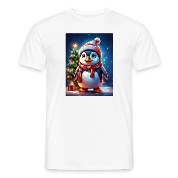 Weihnachten Pinguin Blankovorlage 1.8 - Männer T-Shirt - Weiß - Vorne - AI Model Male 178 dark (178cm)