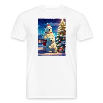 Weihnachten Eisbär 1.3 - Männer T-Shirt - Weiß - Vorne - AI Model Male 178 dark (178cm)