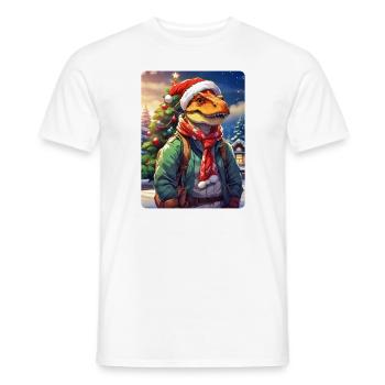Weihnachten Dino 1.3 - Männer T-Shirt - Weiß - Vorne - AI Model Male 178 dark (178cm)