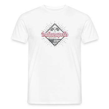 Indianapolis Stadt Indiana Vereinigte Staaten USA - Männer T-Shirt - Weiß - Vorne - AI Model Male 178 dark (178cm)