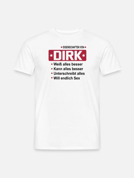dirk - Männer T-Shirt - Weiß