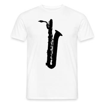saxophone brass instrument music - Männer T-Shirt - Weiß - Vorne - AI Model Male 178 dark (178cm)