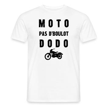 moto pas de boulot dodo - T-shirt homme - blanc - Devant - AI Model Male 178 dark (178cm)