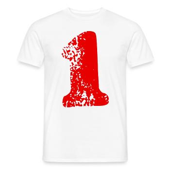 1 symbole numérique - T-shirt homme - blanc - Devant - AI Model Male 178 dark (178cm)