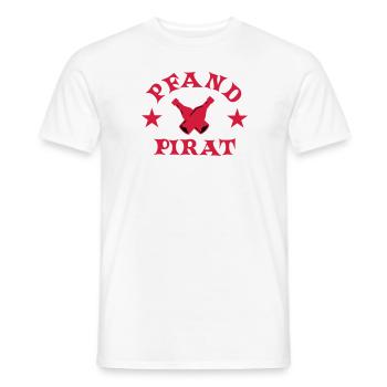 pfand pirat - Männer T-Shirt - Weiß - Vorne - AI Model Male 178 dark (178cm)