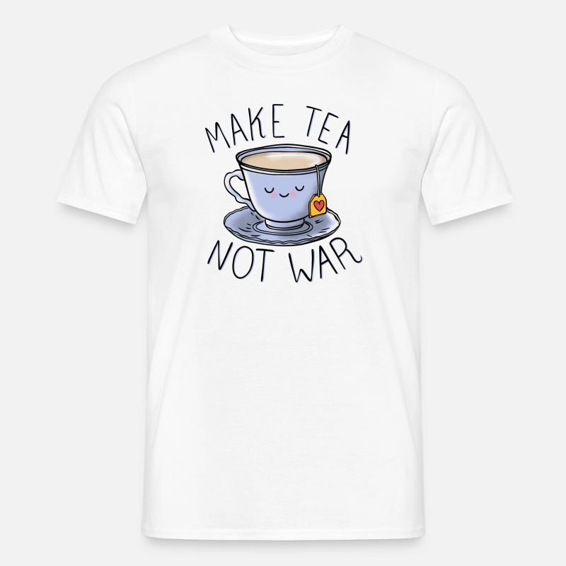 Make Tea not War - Männer T-Shirt - Weiß