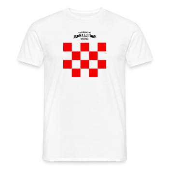 JEDNA DOMOVINA JEDNA LJUBAV HRVATSKA - Männer T-Shirt - Weiß - Vorne - AI Model Male 178 dark (178cm)