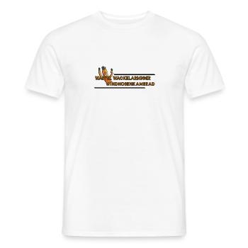 Wappel Wackelarmiger Windhosenkamerad - Männer T-Shirt - Weiß - Vorne - AI Model Male 178 dark (178cm)
