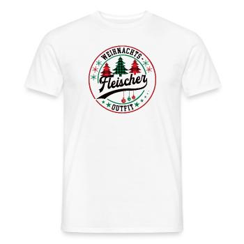 Fleischer Weihnachten Kollegen Fleischerei Metzger - Männer T-Shirt - Weiß - Vorne - AI Model Male 178 dark (178cm)