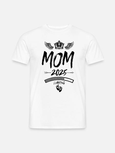 Mom 2025 Loading Mom Saying - Men's T-Shirt - white