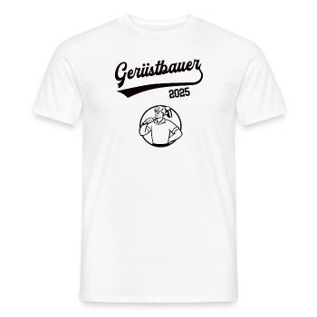 Gerüstbauer 2025 Beruf Gerüstbau Lehre Lehrling - Männer T-Shirt - Weiß - Vorne - AI Model Male 178 dark (178cm)