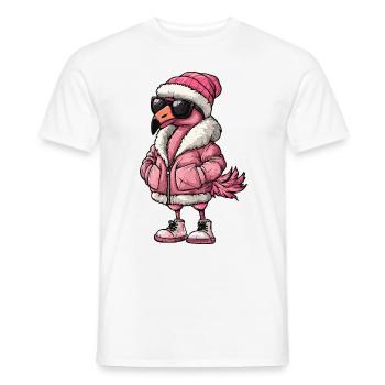 Flamingo Cool Comic - Men's T-Shirt - white - Front - AI Model Male 178 dark (178cm)