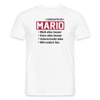 mario - Männer T-Shirt - Weiß - Vorne - AI Model Male 178 dark (178cm)