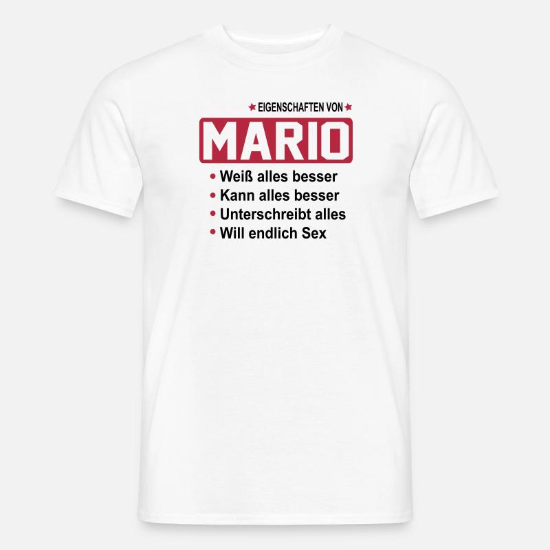 mario - Männer T-Shirt - Weiß