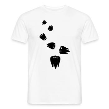 Symbole de l’icône de dent - T-shirt homme - blanc - Devant - AI Model Male 178 dark (178cm)