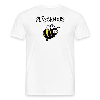 Plüschmors, Hummel, Plattdeutsch - Männer T-Shirt - Weiß - Vorne - AI Model Male 178 dark (178cm)