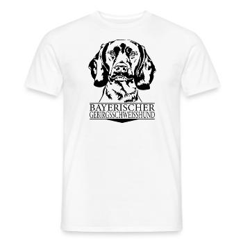 BAYERISCHER GEBIRGSSCHWEISSHUND Portrait Wilsigns - Männer T-Shirt - Weiß - Vorne - AI Model Male 178 dark (178cm)