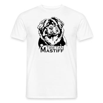 Tibetan Mastiff Portrait Dog Dogs Wilsigns - Men's T-Shirt - white - Front - AI Model Male 178 dark (178cm)