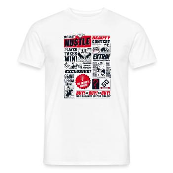 Monopoly Paper Design With Rich Uncle Pennybags - Men's T-Shirt - white - Front - AI Model Male 178 dark (178cm)