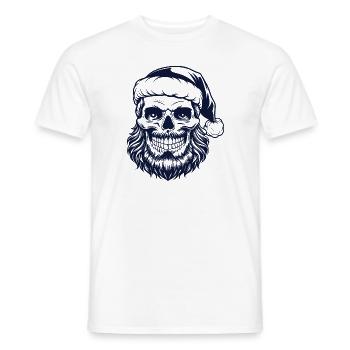 Crâne de Père Noël - T-shirt homme - blanc - Devant - AI Model Male 178 dark (178cm)
