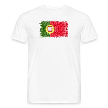 Portuguese flag Portugal Portugal flag - Men's T-Shirt - white - Front - AI Model Male 178 dark (178cm)