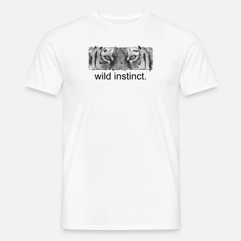 Tiger - wild instinct. - Männer T-Shirt - Weiß