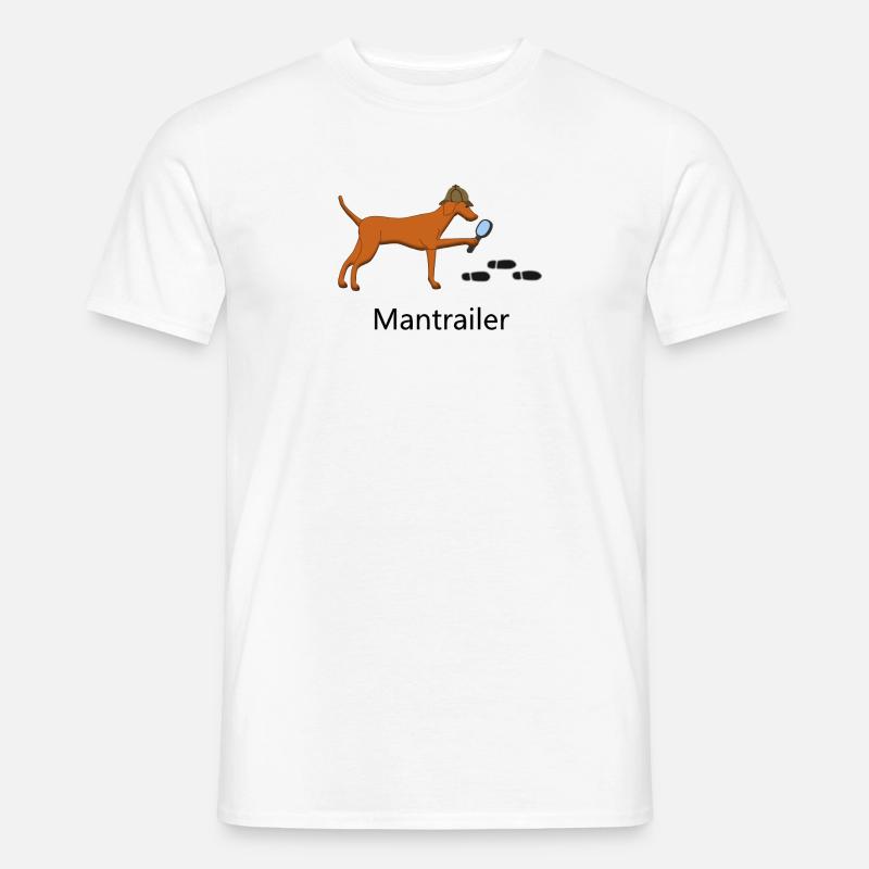 Mantrailing Vizsla - Männer T-Shirt - Weiß