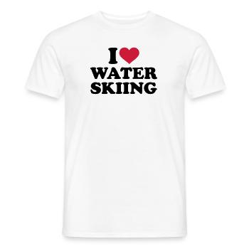 Wasserski - Männer T-Shirt - Weiß - Vorne - AI Model Male 178 dark (178cm)