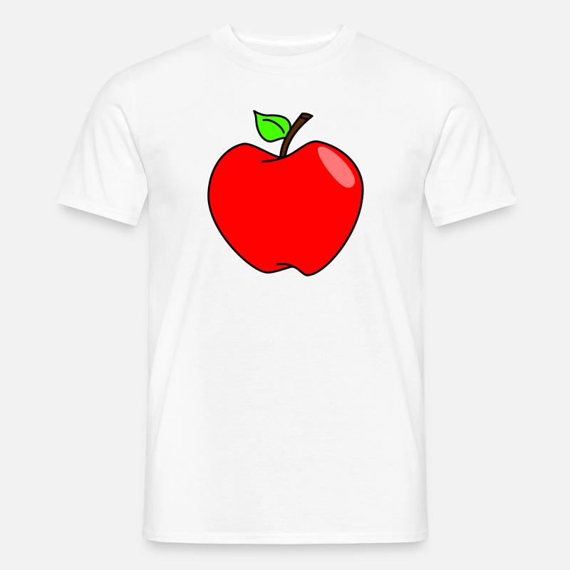 Apfel - Männer T-Shirt - Weiß