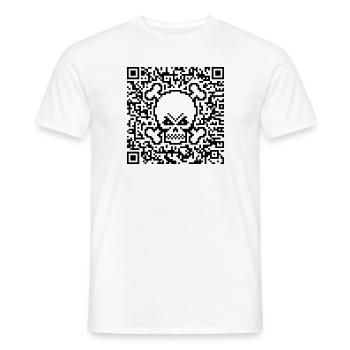 Totenkopf / Totenschädel (Quick Response Code / P) - Männer T-Shirt - Weiß - Vorne - AI Model Male 178 dark (178cm)