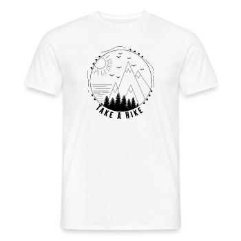 Take a hike - Men's T-Shirt - white - Front - AI Model Male 178 dark (178cm)