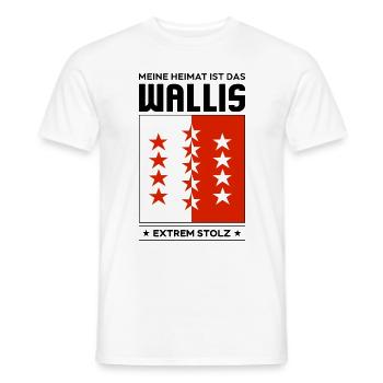 Wallis - Männer T-Shirt - Weiß - Vorne - AI Model Male 178 dark (178cm)