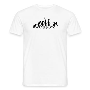 evolution_inliner - Männer T-Shirt - Weiß - Vorne - AI Model Male 178 dark (178cm)