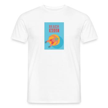 Mode de plage - T-shirt homme - blanc - Devant - AI Model Male 178 dark (178cm)