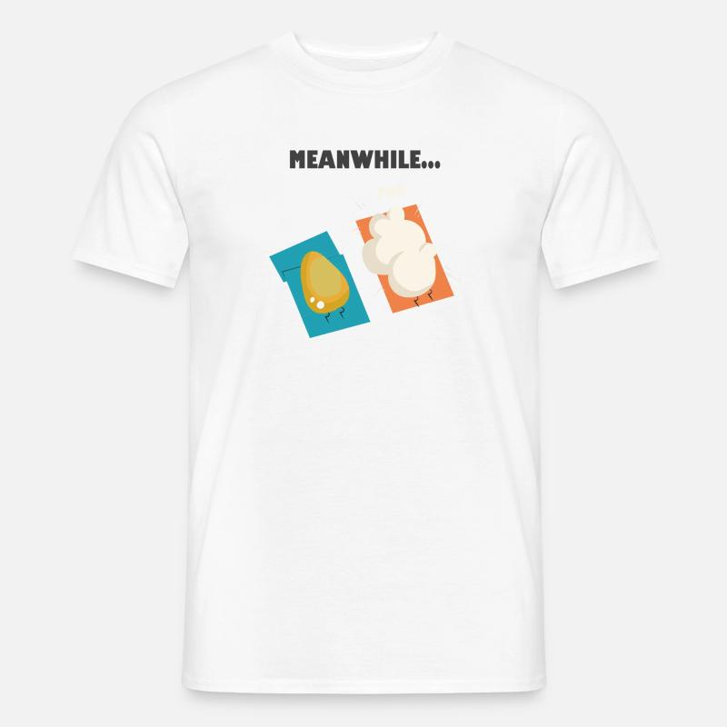 Popcorn - Männer T-Shirt - Weiß