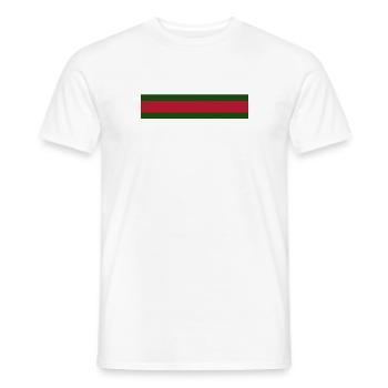 Lignes rayures vert rouge - T-shirt homme - blanc - Devant - AI Model Male 178 dark (178cm)