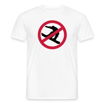 Anti Snowboard - Männer T-Shirt - Weiß - Vorne - AI Model Male 178 dark (178cm)