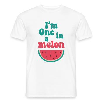 I'm one in a melon - Men's T-Shirt - white - Front - AI Model Male 178 dark (178cm)