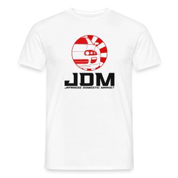JDM automatique - Supra - T-shirt homme - blanc - Devant - AI Model Male 178 dark (178cm)