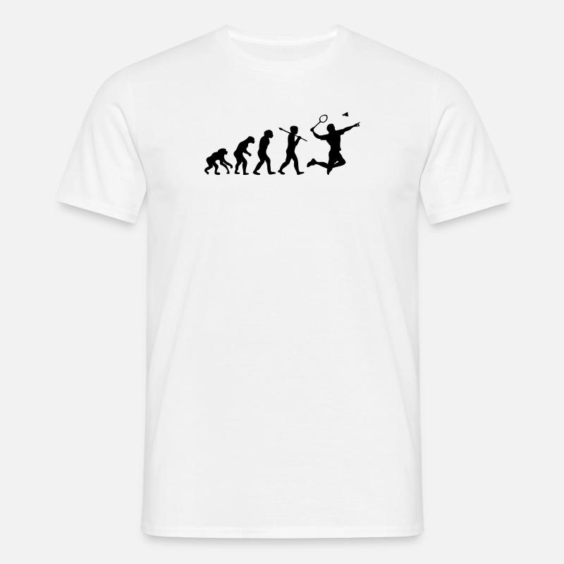 badminton evolution - Männer T-Shirt - Weiß