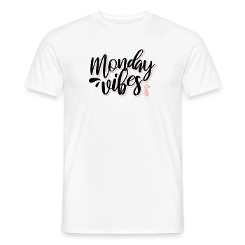 Monday vibes - T-shirt homme - blanc - Devant - AI Model Male 178 dark (178cm)