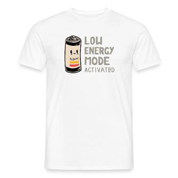 Low Energy Mode Activated - Men's T-Shirt - white - Front - AI Model Male 178 dark (178cm)