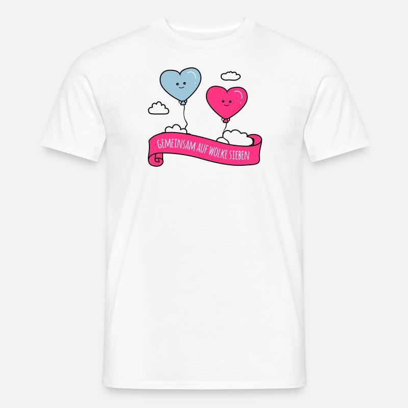 Gemeinsam auf Wolke 7 - Männer T-Shirt - Weiß