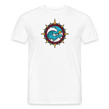 Mountainous Wave - Men's T-Shirt - white - Front - AI Model Male 178 dark (178cm)