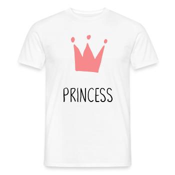 Princess princess crown gift - Men's T-Shirt - white - Front - AI Model Male 178 dark (178cm)