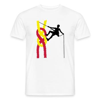 climbing - Men's T-Shirt - white - Front - AI Model Male 178 dark (178cm)