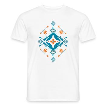 einheimische Mandalas - Männer T-Shirt - Weiß - Vorne - AI Model Male 178 dark (178cm)