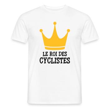 Cyclisme / Cycliste / Vélo / VTT / BMX - T-shirt homme - blanc - Devant - AI Model Male 178 dark (178cm)