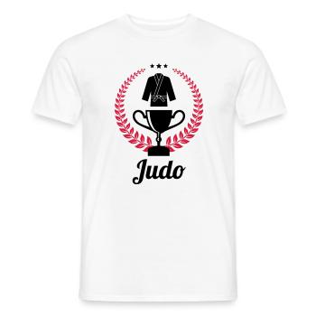 Judo / Judoka / Sport / Fight / Fighter / Strong - T-shirt homme - blanc - Devant - AI Model Male 178 dark (178cm)